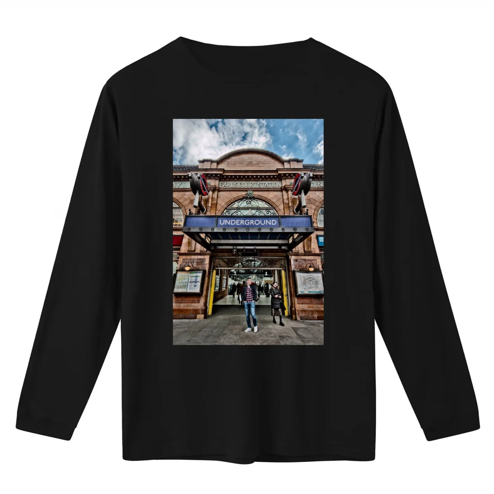Earl's Court Tube Station T-Shirt Summer Casual Cotton Tee Oversized Streetwear Tops Vintage Graphic Print Unisex Men Women