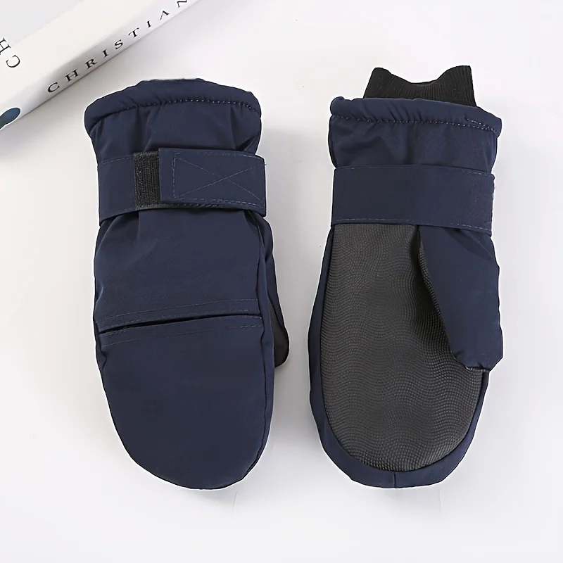 قفازات شتوية - دافئة مع بطانة من الصوف للتزلج والأنشطة الخارجية، قابلة للغسل يدويًا