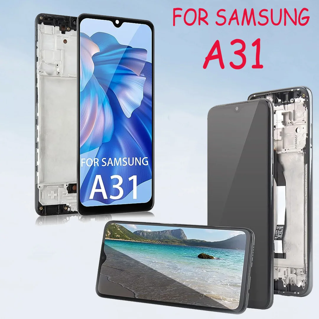 Pantalla LCD Super AMOLED de 6,4 pulgadas para SAMSUNG GALAXY A31 A315, montaje de digitalizador con pantalla táctil, piezas de