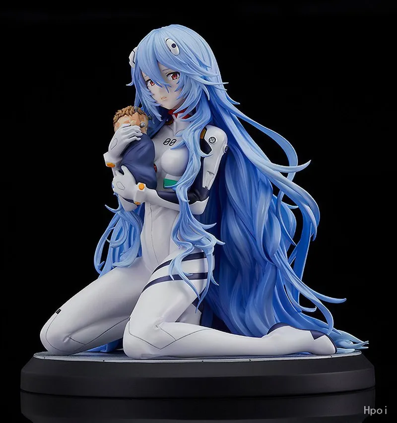 16CM Anime Shin Evangelion Gekijouban Ayanami Rei Figure 1/7 Long Hair Ver Sitting Model Toy Gift Collection Action Figure PVC