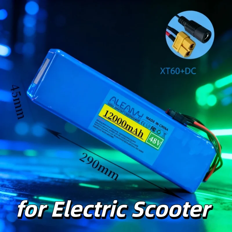 

48V 12000mAh 21700 Battery Pack (13S2P) – 700W ,for Electric Scooter, Includes 54.6V Charger, Rechargeable High-Capacity Power