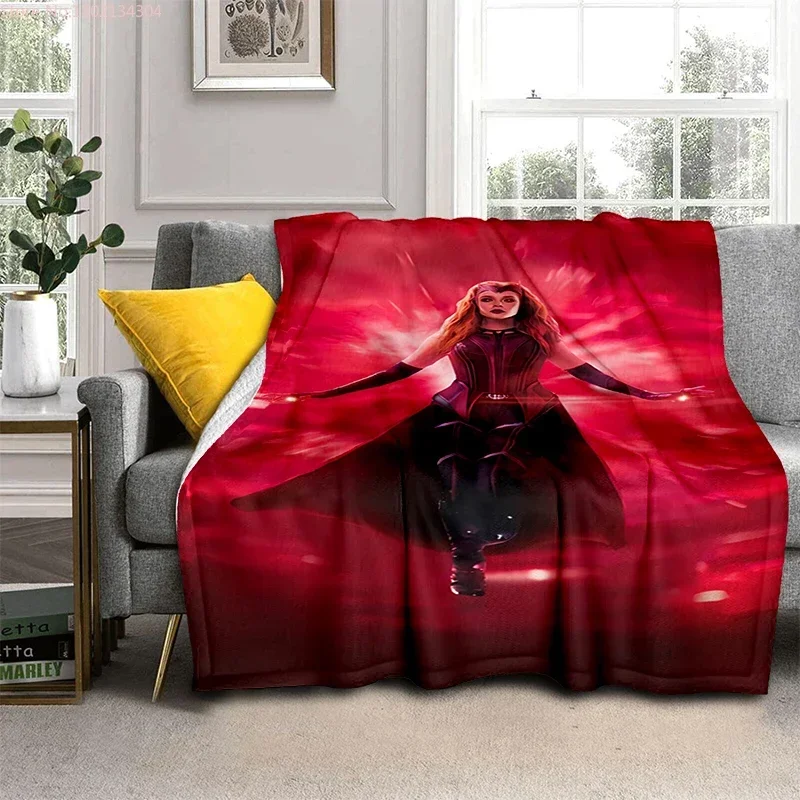 Scarlet Witch Printed Blanket Flannel Warmth Soft  Travel  Picnic bed linings