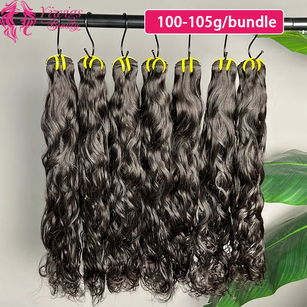 حزم شعر بشري مموج طبيعي 1/3/4 حزم شعر مموج طبيعي خام 100% عروض حزم مموجة طبيعية غير معالجة #5