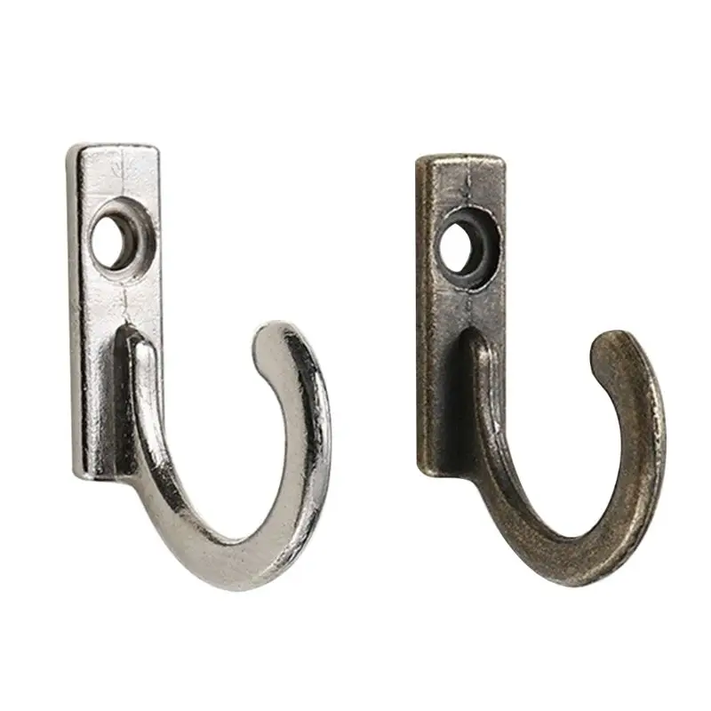 

10 Pieces Towel Hooks Zinc Alloy Coat Hanger Home Wall Hooks for Key Holder Wall Mounted Entryway Single Hole Hooks