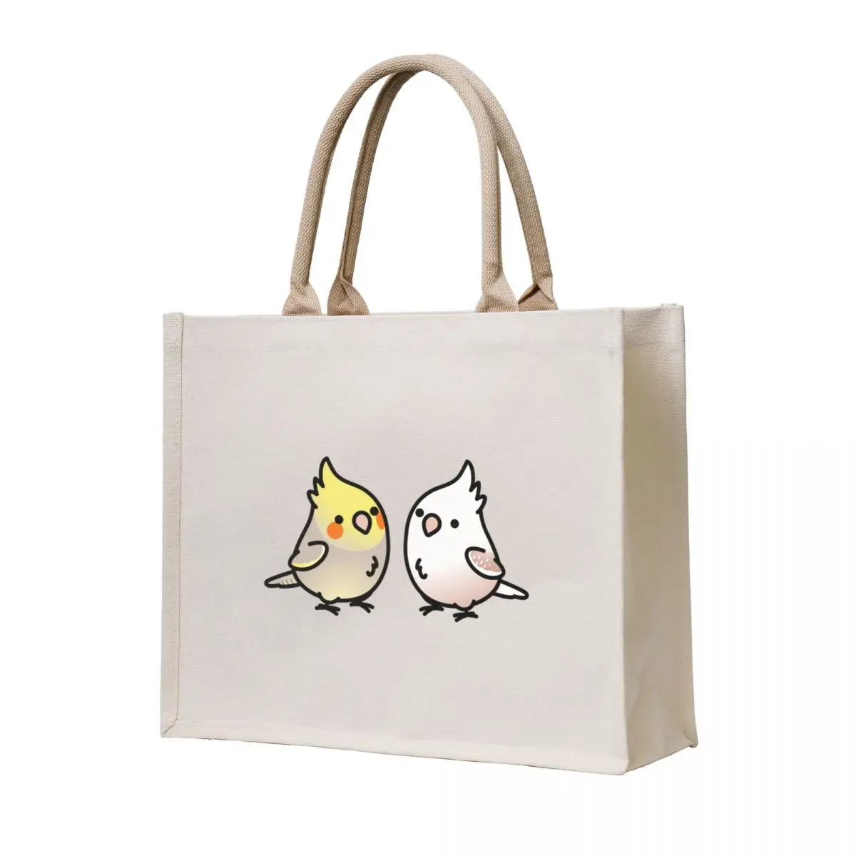 

CUSTOM: Cockatiel Pair Tote Bag reusable grocery bags Beach bag Big bag women