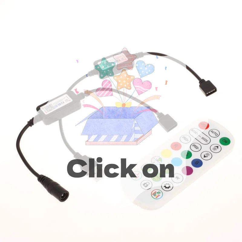 1 Set RGB Colorful LED Light Strip Connector For APP Control DC USB 5V-24V Music Colorful Tape Light Mini Bluetooth Controller