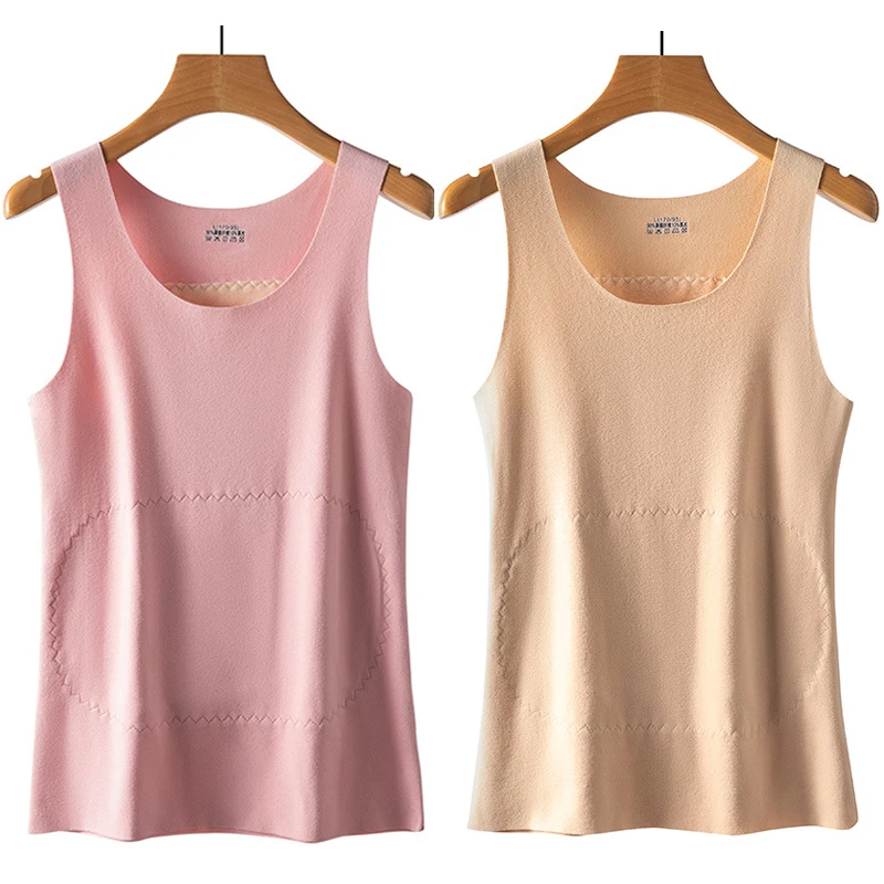 

1pcs Autumn Winter Women Thermal Vest Seamless Warm Lingerie Female Comfortable Warm Top Ladies Inner Wear Sleeveless Base Shirt