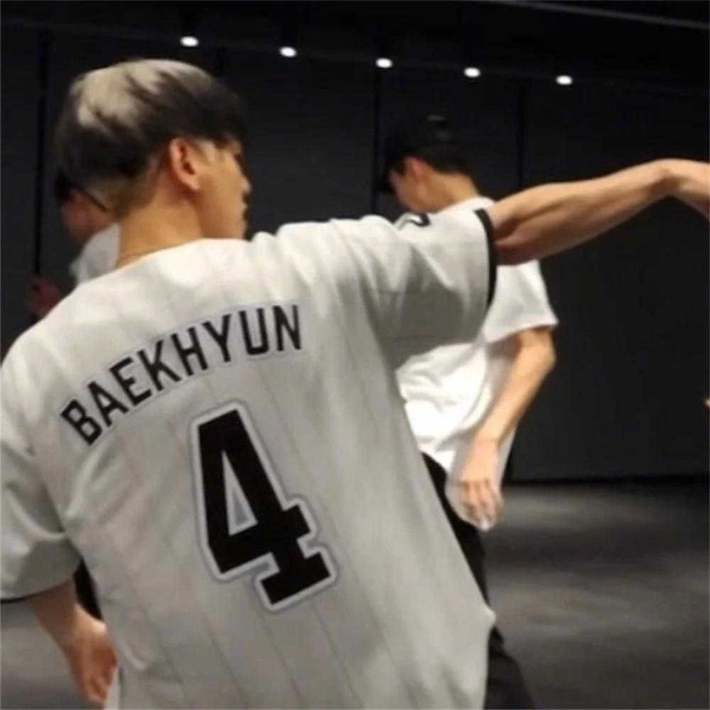 KPOP Cream Soda Letter Printing Loose O-Neck Short Sleeve Dance Practice Room T-Shirt Unisex Casual Clothes BaekHyun SeHun Fans