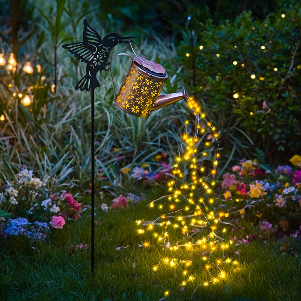 LED الشمسية مسقاة أضواء في الهواء الطلق فانوس بالطاقة الشمسية سلسلة أضواء حديقة مقاومة للماء للفناء ساحة مسار النباتات الديكور #4