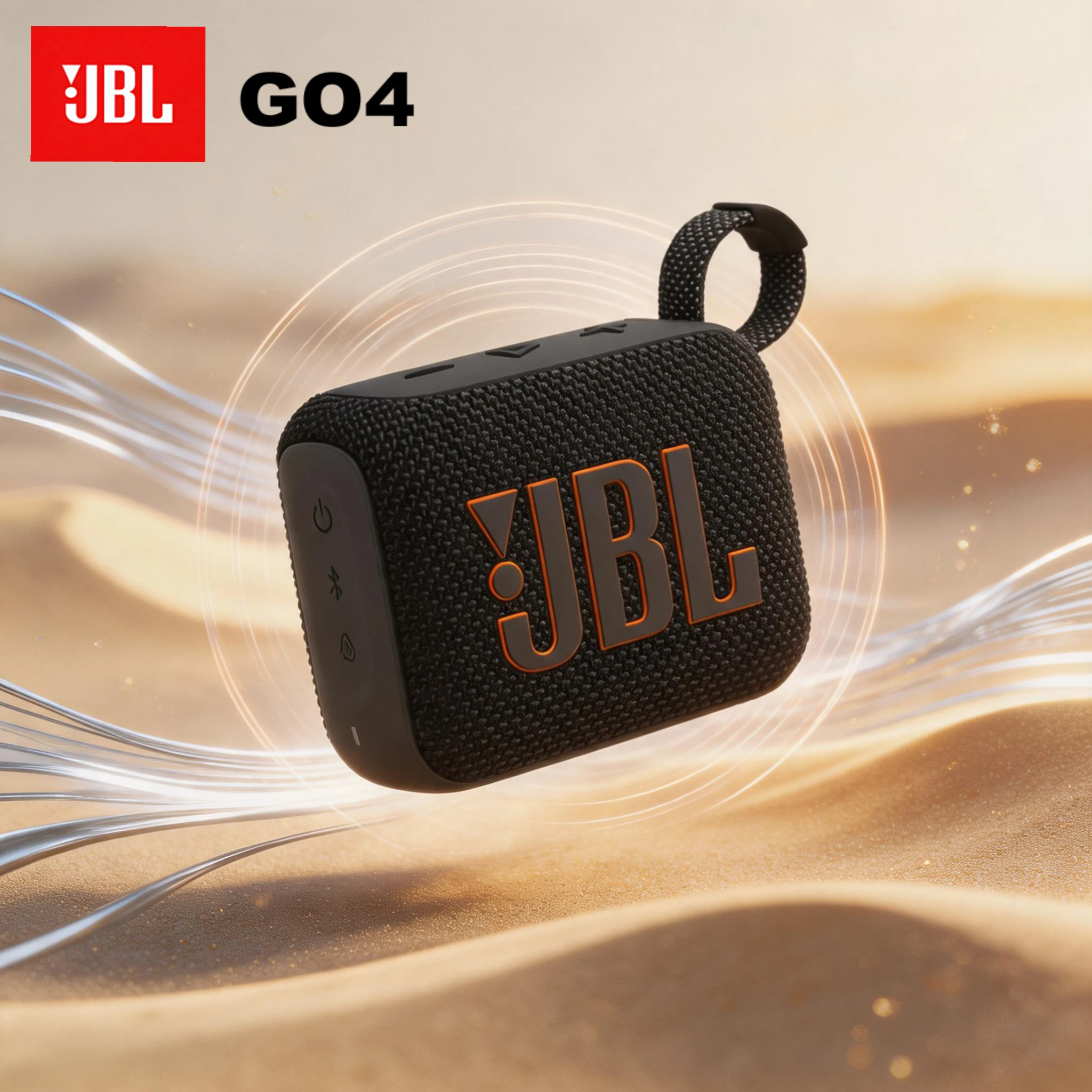 JBL GO4 Lightweight Mini Bluetooth Speaker IP67 Waterproof Clear Bass for Dorm Office Desktop Study Use