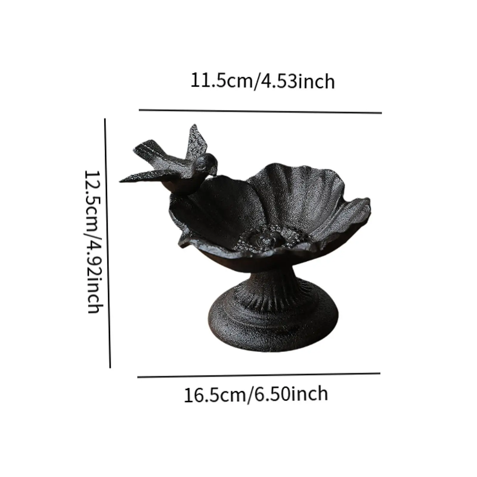 Flower Bird Feeder Balcony Cast Iron Bird Bath Outside Garden Bird Bath Bowl images - 6