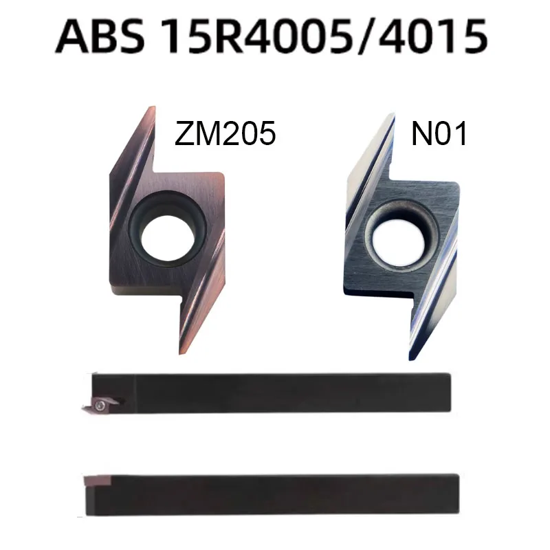 

10PCS ABS 15R4005 ABS 15R4015 Carbide Insert External Turning Insert CNC Metal Lathe Cutting Tool +ABS holder