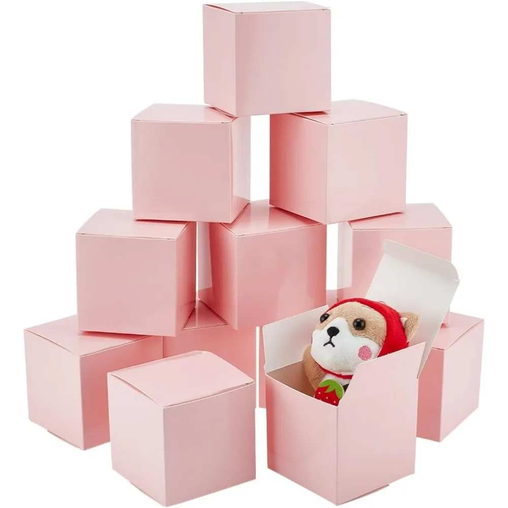 30pcs Small Paper Boxes 3x3x3 Inch Gift Cardboard Boxes Mini Gift Boxes with Lid Paper Gift Packaging Box Foldable Treat Tiny