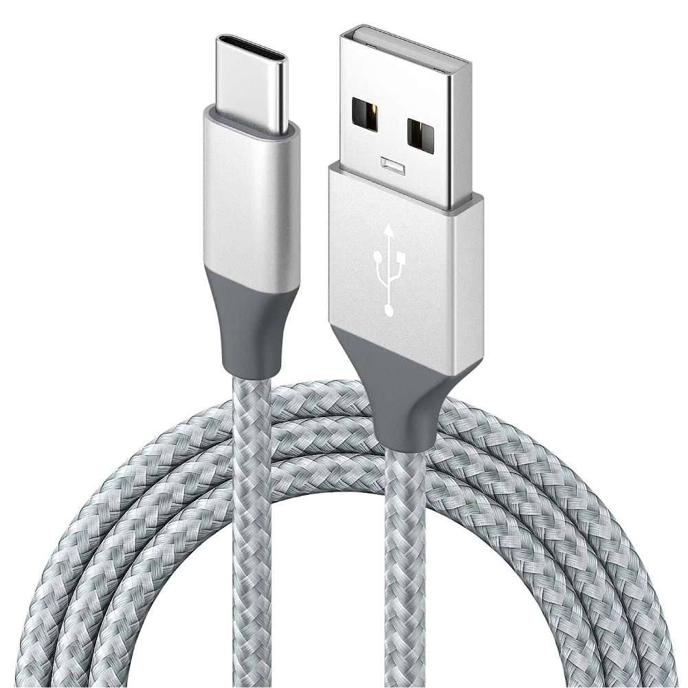 

3A USB to Type-C 1m/2m/3m Fast Charging Data Cable Nylon Braided Rope Mobile Phone Accessories for Samsung iPhone Huawei Millet