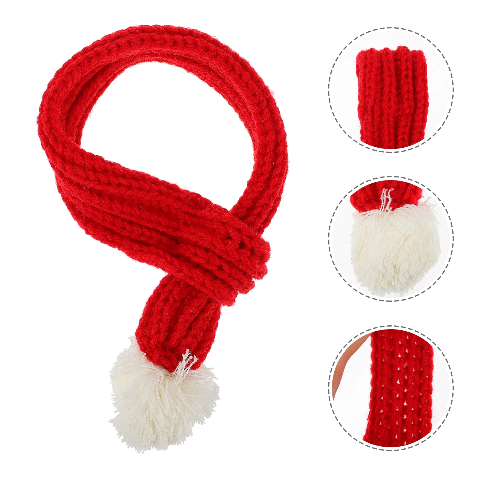 

Pet Christmas Scarf Hair Cat Clothes Knit Red Knitted Bib Dog Accessories