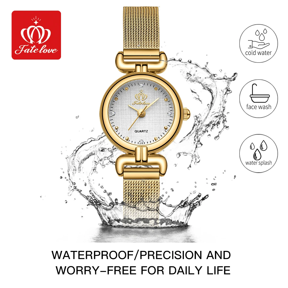 FATELOVE 905 Womens Watch Original Elegant Fashion Small Quartz Watch For Ladies Waterproof Luminous With Box Reloj Mujer