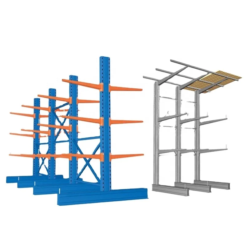 Customized doubled-sided heavy-duty steel storage portable cantilever rack storage shelf system