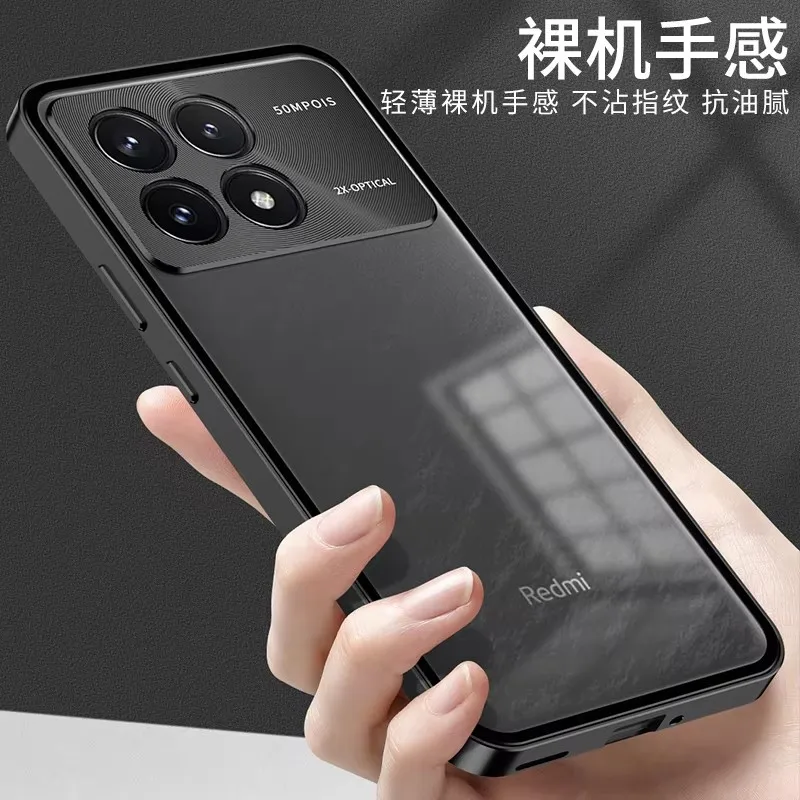 

Aluminium Alloy Metal Frame Bumper for For Xiaomi Redmi K70 K70Pro K70E Case Matte Acrylic Protection Back Cover