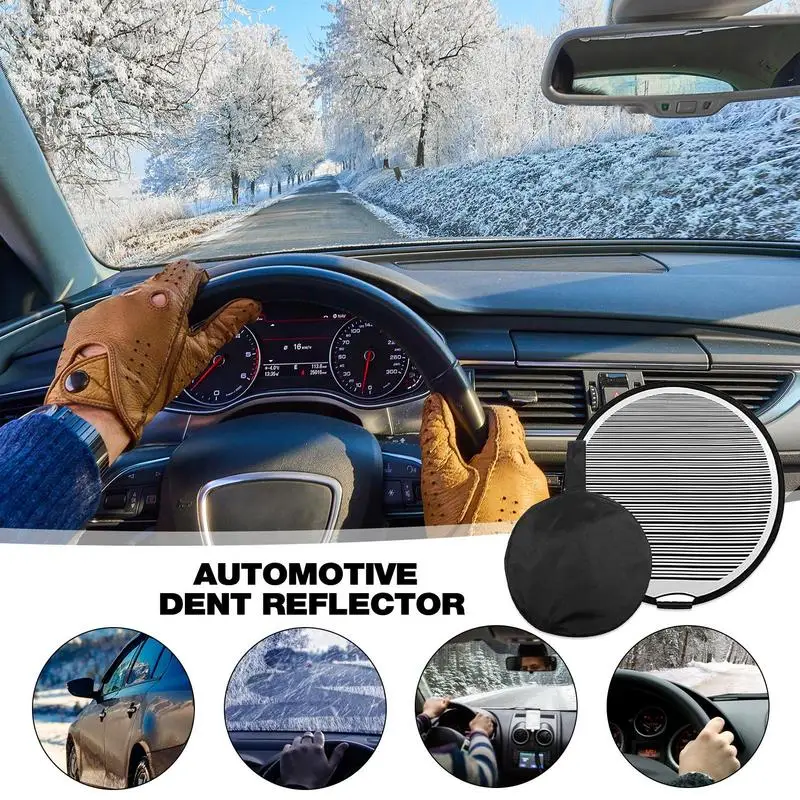 

Car Dent Detection Board Circular Striped Flexible Foldable Reflector Board Vehicles Body Repair Tools For Suv Off Road Vehicle