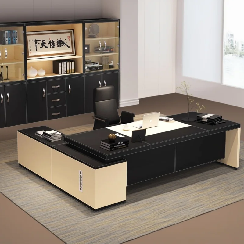 

Минималистичный офисный стол, эстетичный офисный стол для руководителя, многофункциональный стол для приемной, модная мебель