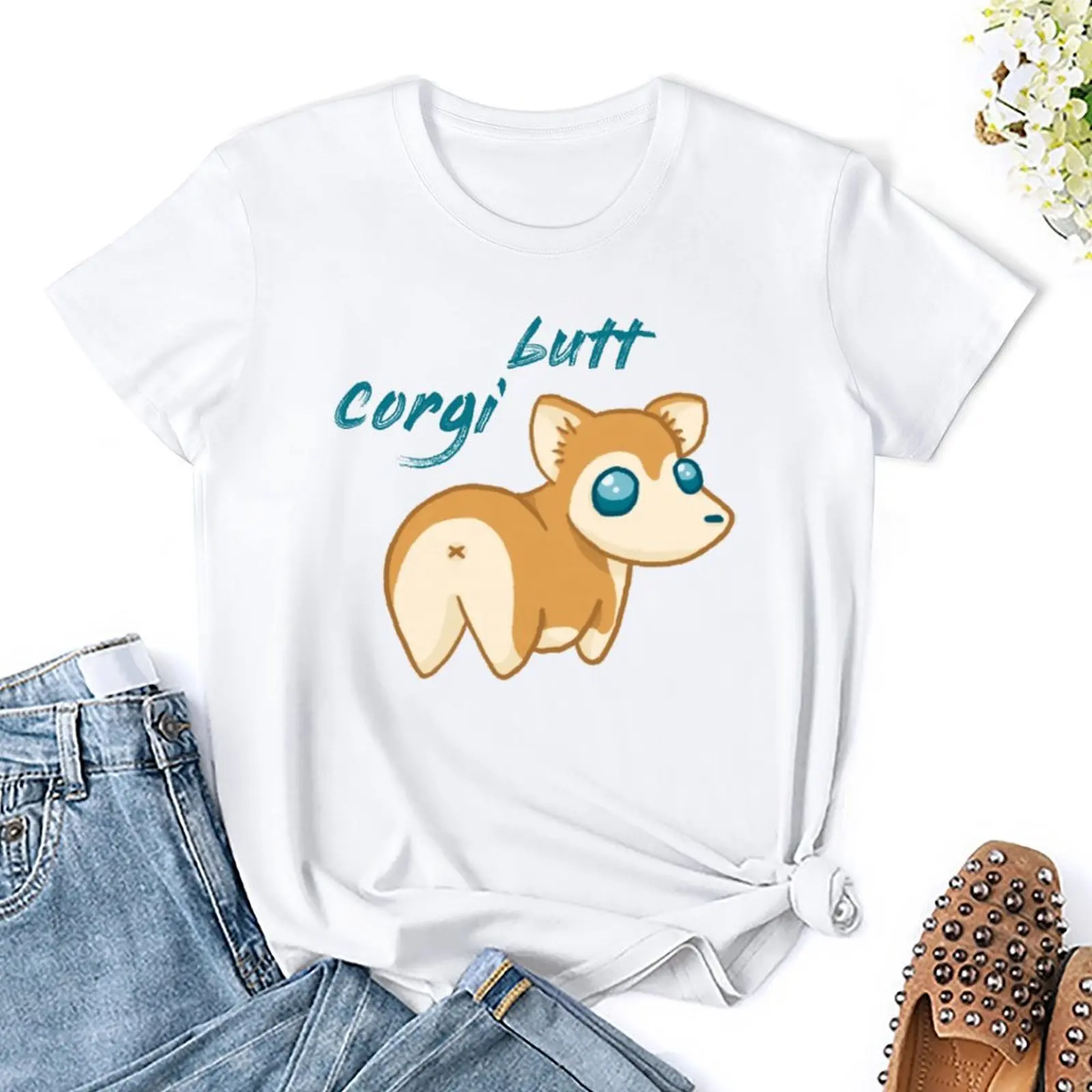 Perros Pembroke Corgi I The Cutest Dog Harajuku T-shirt Move T-shirts Funny Funny Novelty Aactivity Competition