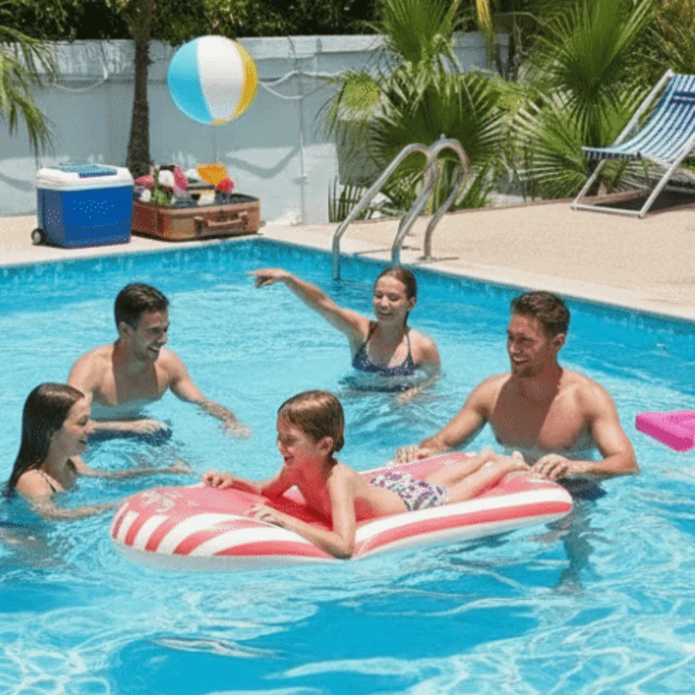 Lightweight Inflatable Surfboard Thickened Non Slip Surface Inflatable Swimming Board Rounded Edges With Handle