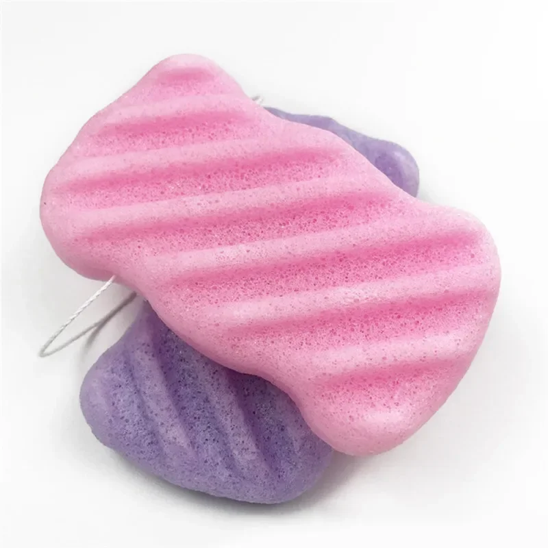 1Pc naturel nettoyage du visage exfoliant bouffée visage éponge de nettoyage forme ronde Konjac visage éponge de lavage outils de nettoyage du visage