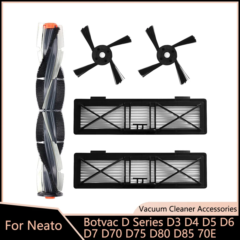 Filtro HEPA Spazzola Laterale Principale Per Neato Botvac Serie D D3 D4 D5 D6 D7 D70 D75 D80 D85 70E Robot Aspirapolvere Parti di Ricambio