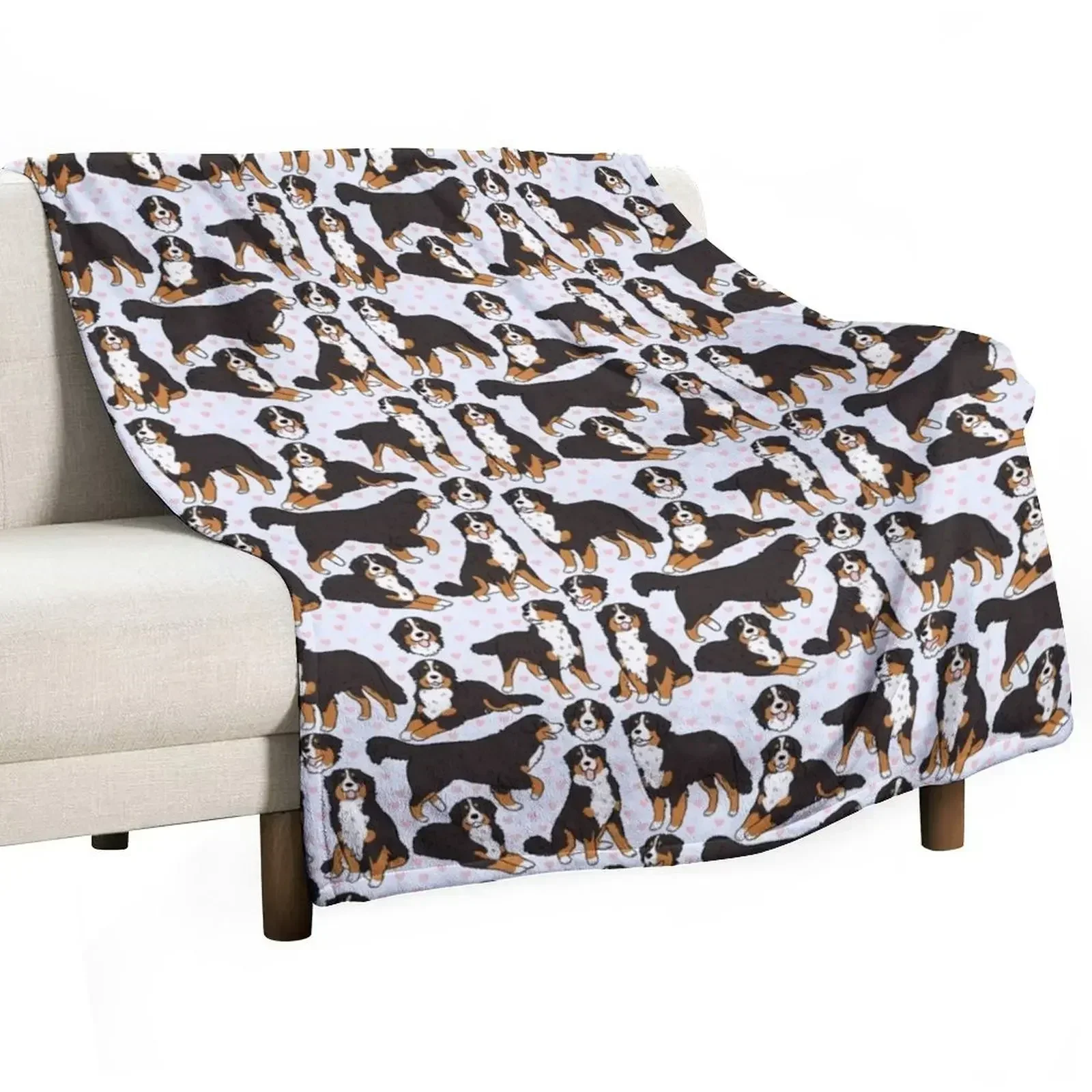 

Bernese Mountain Dog cute illustration pattern Throw Blanket Sofa Throw anime Luxury Blankets