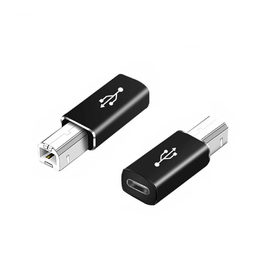 

2PCS USB 2.0 C Adapter Female Type-C To Male B Connector For PC Printer Scanner MIDI Controller Electric Piano Synthesizers