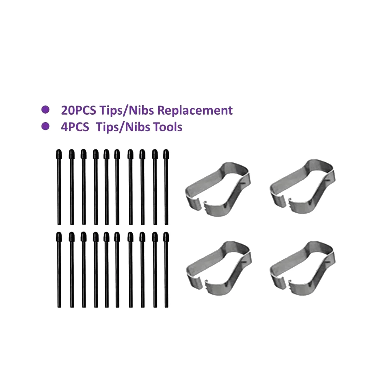 (20 шт.) наконечники/наконечники для замечательного стилуса, 2 сменных мягких наконечника/наконечника черного цвета