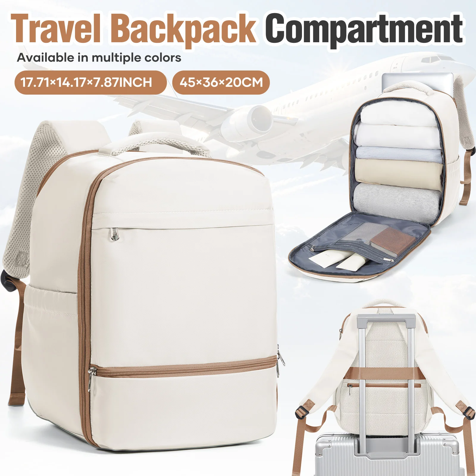 

Airplane Travel Backpack 45x36x20 for Easyjet Hand Luggage Travel Backpack Carry-Ons Cabin Bag, Women Laptop Backpack,School Bag