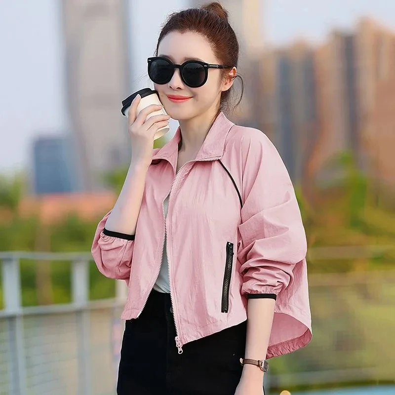 

Sun Protection Clothing Women's Loose Coat 2025 New Summer Female Light Breathable Jacket Fashion Sunscreens Short Outwear
