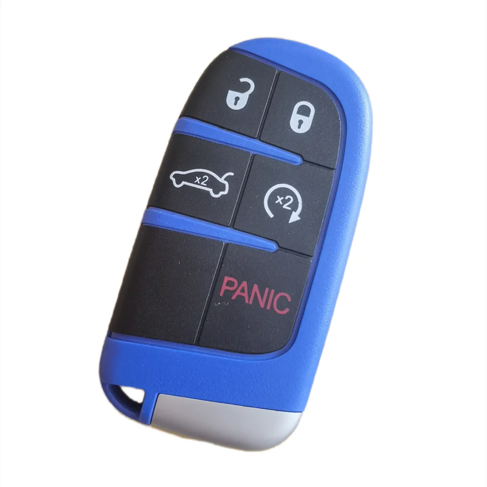 

Blue 5Buttons Smart Remote Key Shell for Scat Pack/392/DAYTONA/HEMI/Challenger/SRT for Trackhawk Hellcat SRT Redeye M3N-40821302