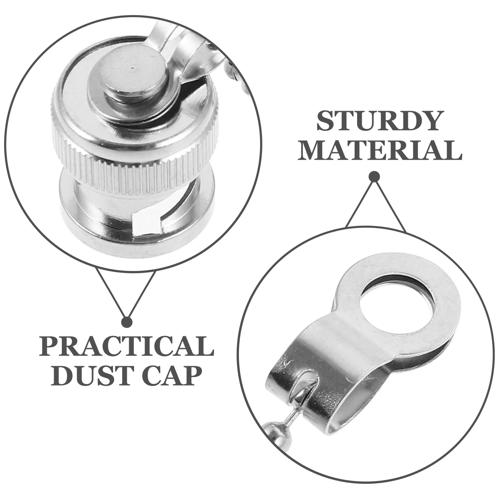 

5pcs Dust Caps With Chain Sturdy Protective Covers For Female Connectors Dust Caps For Connector Parts