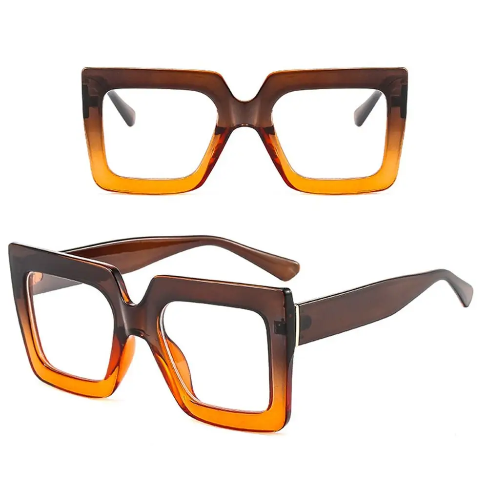 Retro Anti-Blauw Licht Bril Transparant Oversized Frame Ins Vierkante Brillen Lichtgewicht Koreaanse Stijl Effen Bril Dame