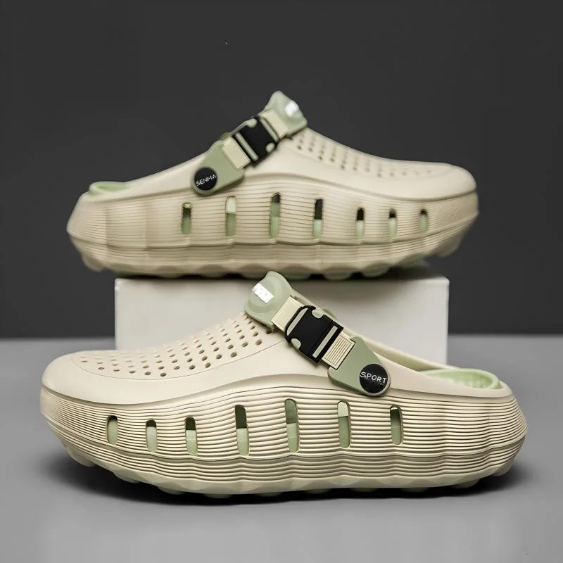 2026 New Men's Hole Shoes, Non-slip Soft-soled EVA Two Wear Cool Slippers, Summer Breathable Outdoor Beach Shoes