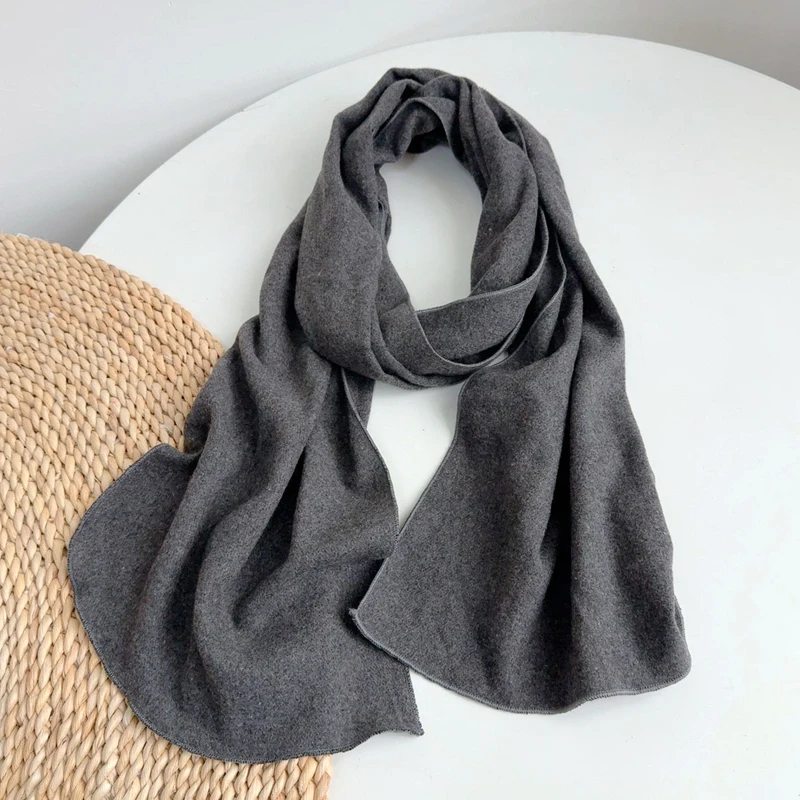

Scarf Winter Women Wool Long Shawl Solid Color Warm Accessory For Autumn Cold Weather Holiday Luxury
