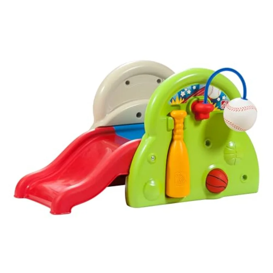 

Sports-Tastic Activity Center Toddler Sports Playset Indoor/Outdoor Slide Play Gym Includes Bat and Balls Made of Durable Plast