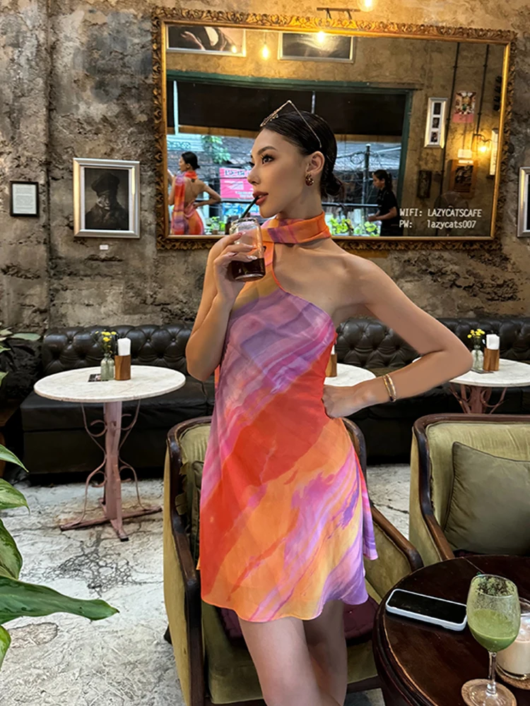 

VanaLab Summer Vaion Ele Bal Tie Drape Midi A-Line Dr Street Sle Высокая талия Другой материал 00%