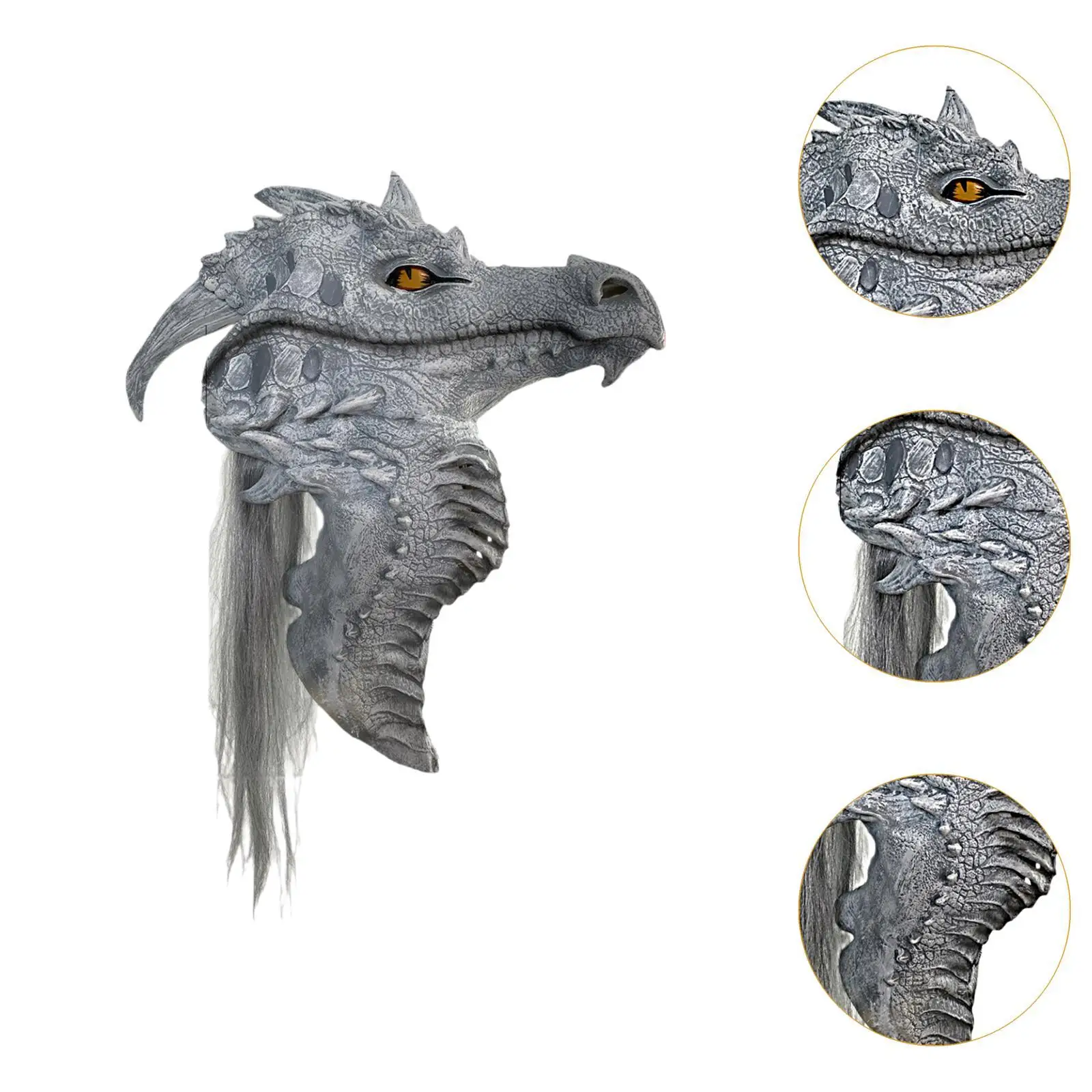 Dragon Mask Cosplay Costume Props Face Cover for Carnival Party Night Club