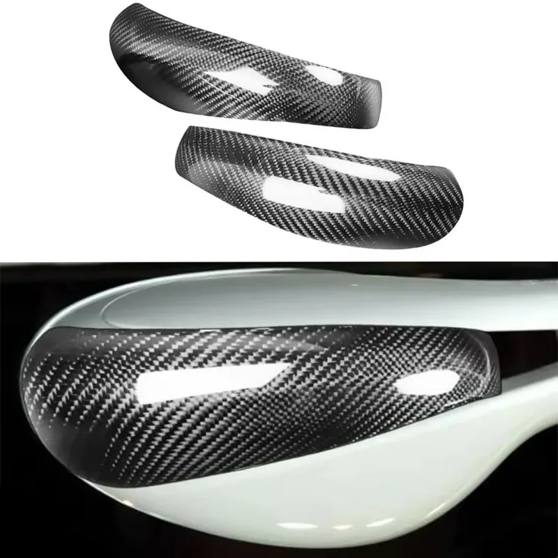 

2pcs For Porsche Boxster/Cayman 997 911 987 Real Carbon Fiber Car Side Mirror Rearview Mirror Cover Add-On Style