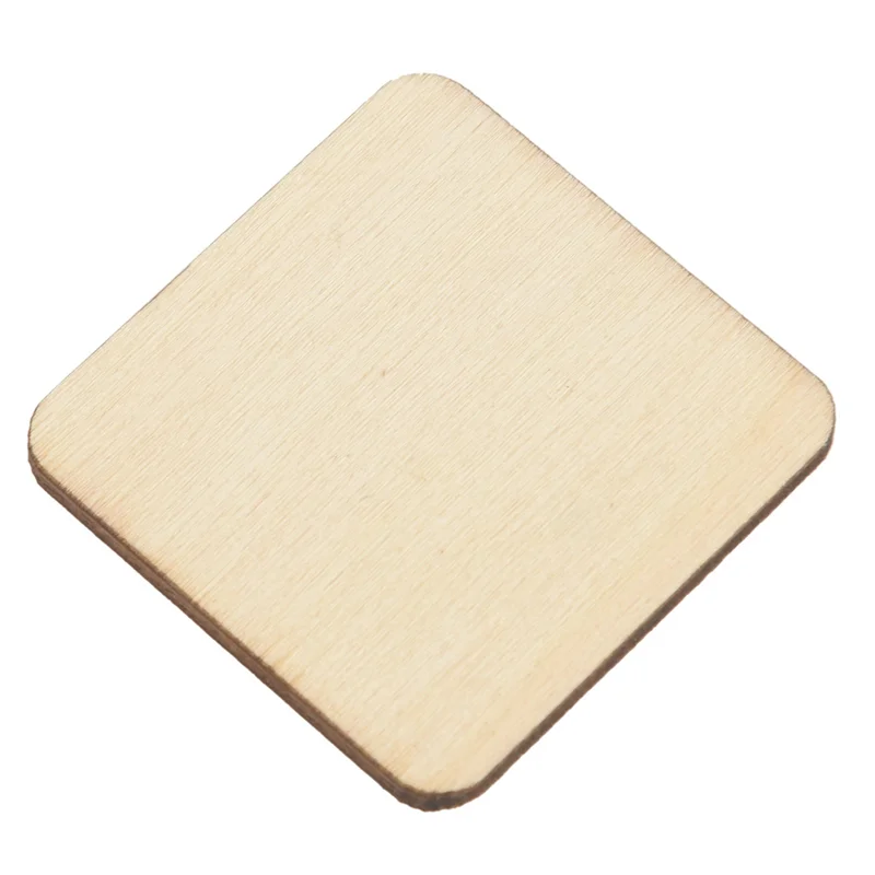 200 DIY Square Decorative Wood Slices