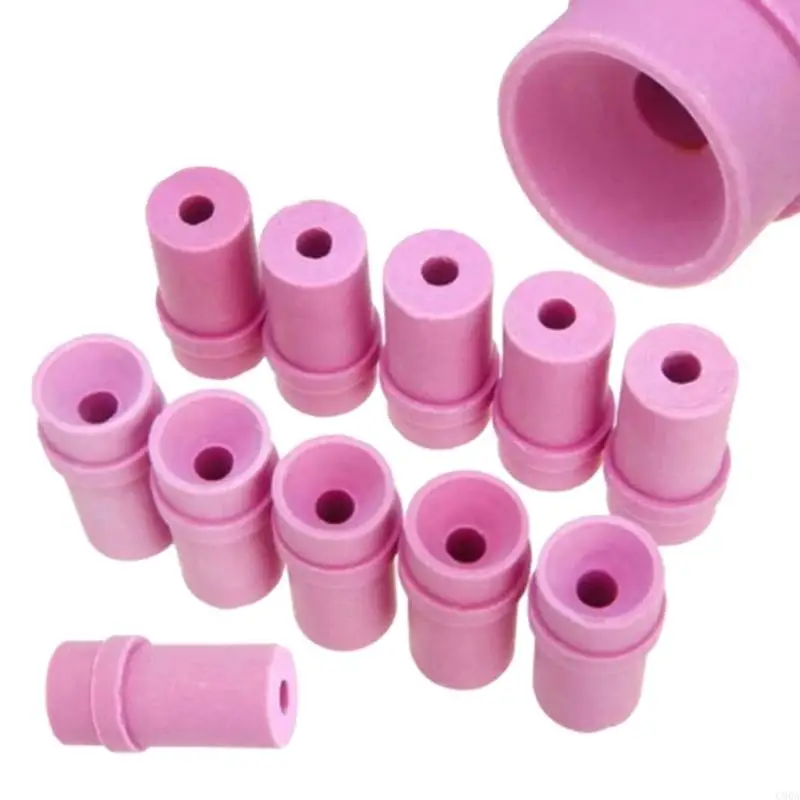 C90A 10pcs Ceramic Buzzle TIPS SAND BLASTER GUR ACCESSOIRES PINCES CERAMIQUE ROSE