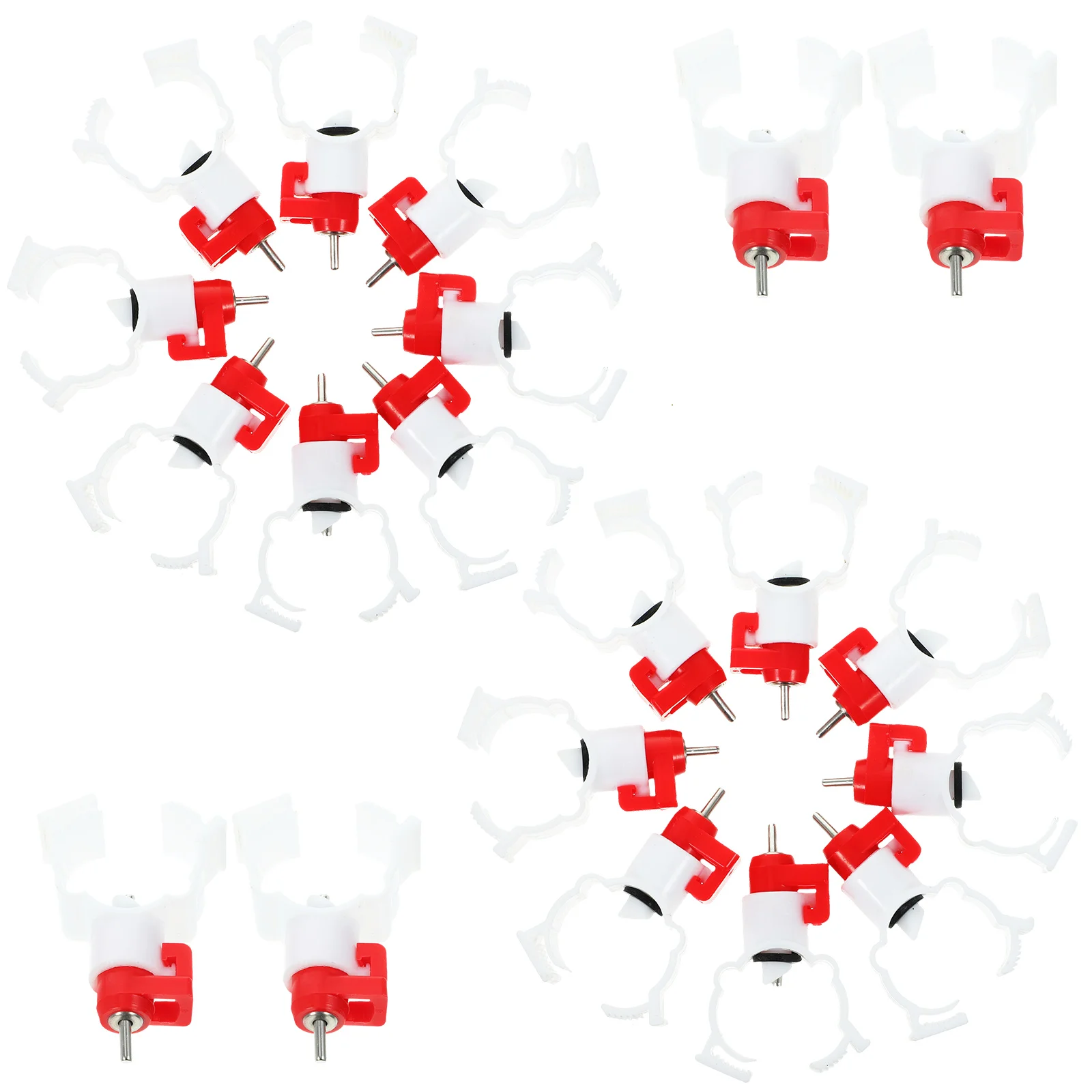 

20pcs Drinking Nipples Water Dispenser Cup for Chickens Ducks Quails Farm Supplies Durable Practical Feeder Poultry