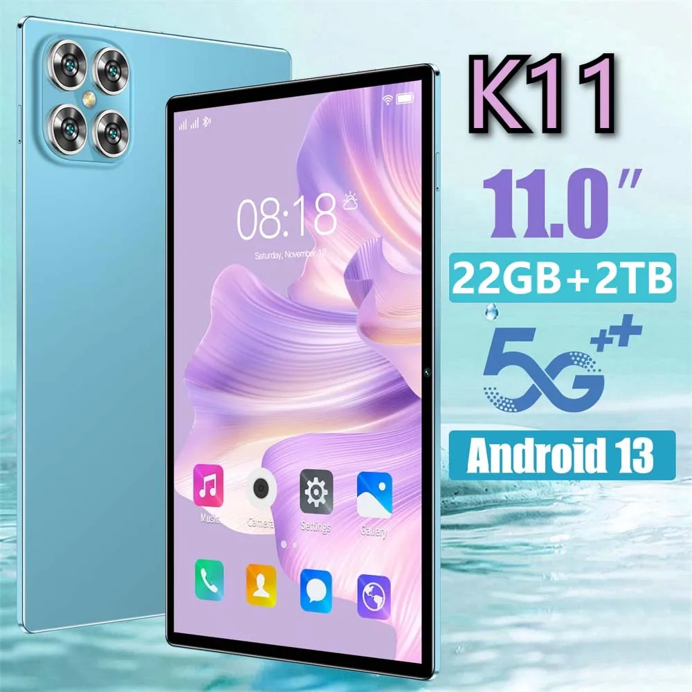 

Оригинальный планшет K11 2025 года, Android Snapdragon 8 gen3, 11,0 дюйма, HD, 22 ГБ + 2 ТБ, игровая вкладка, 10000 мАч, 5G, Dual SIM, Wi-Fi, GPS, детский настольный ПК