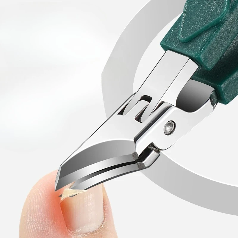 Toenail Clippers in Black And Green Designed for Ingrown Or Thick Toenails Featuring a Stainless Steel Trimmer And Nipper