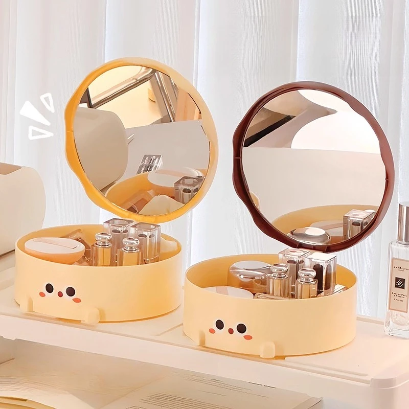

Flexible Round Mirror Yellow Travel Design Compact Mirror Girls Aesthetic Dekoracyjne Lustra Home Decoration Accessories