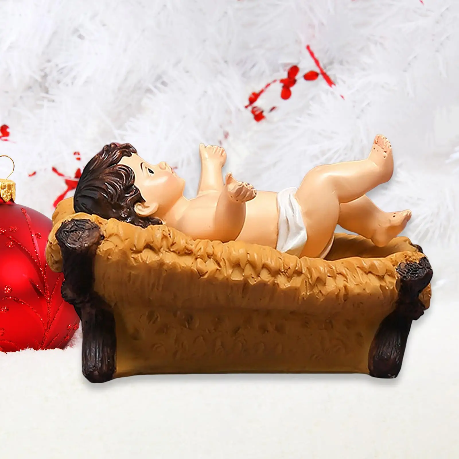 Birth of Jesus Statue Boy Newborn Christmas Scene Memorial Figurines