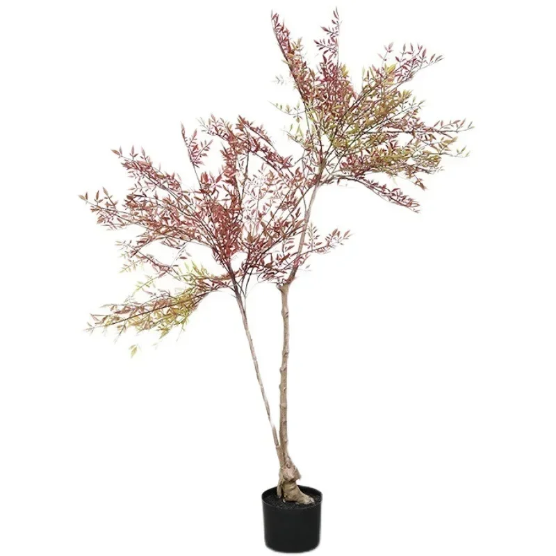 Simulation plant Nantian bamboo potted plant Bionic green plant Bonsai fake tree landscaping living room